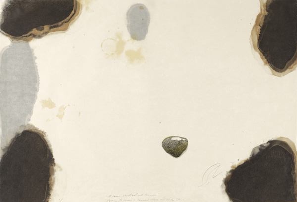 Ida Shōichi (1941–2006) Paper Between a Snowed Stone and Water Stain, from the series Surface is the Between: Between Vertical and Horizon